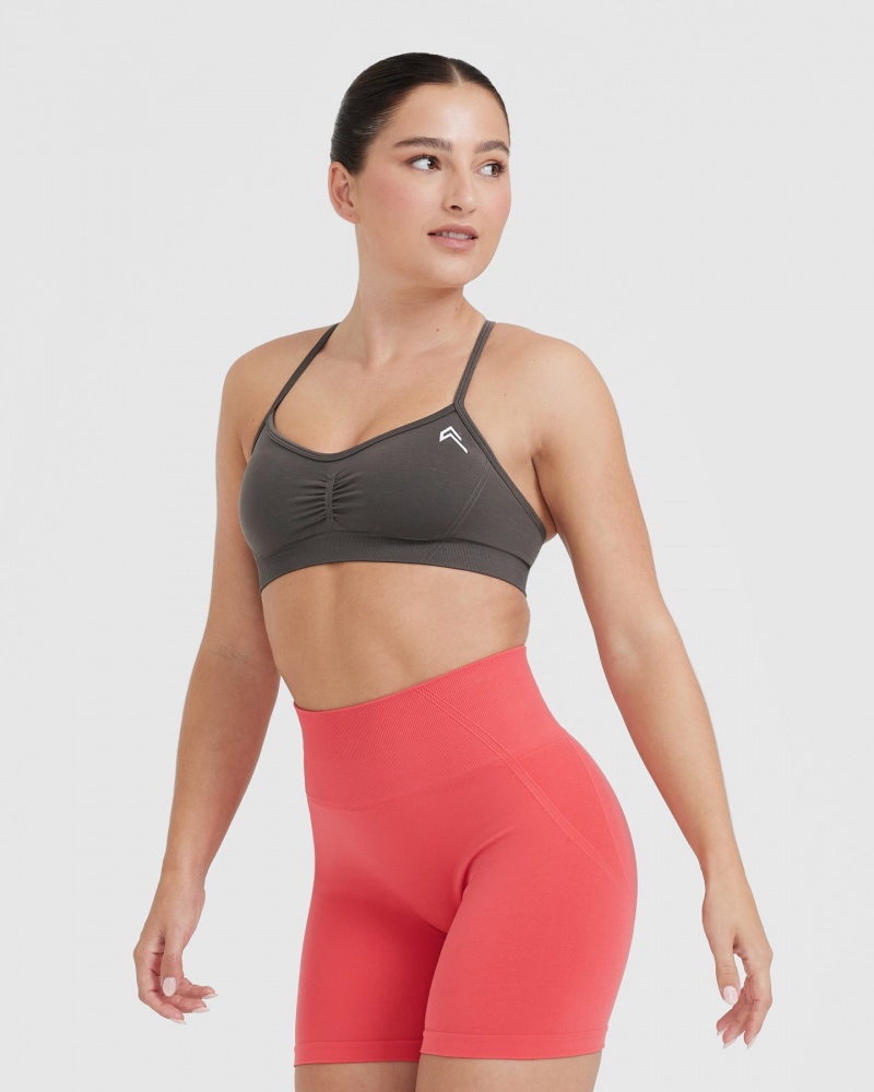 Oner Active Effortless Riemchen Bralette Sports Bras Tiefesgrau Braun | CYBAZRK-51