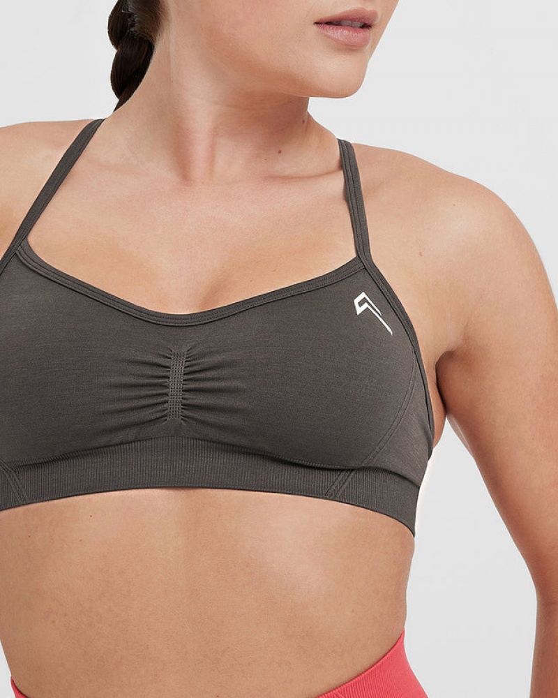 Oner Active Effortless Riemchen Bralette Sports Bras Tiefesgrau Braun | CYBAZRK-51