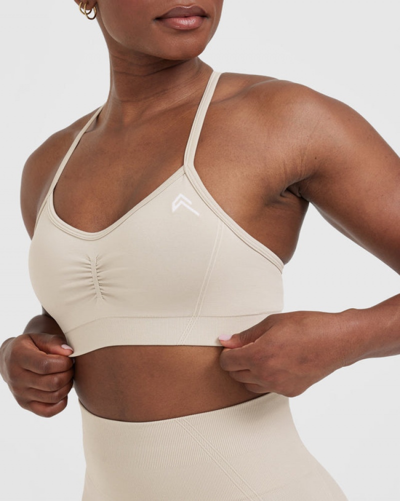 Oner Active Effortless Riemchen Bralette Sports Bras Braun | SHPDKQX-47