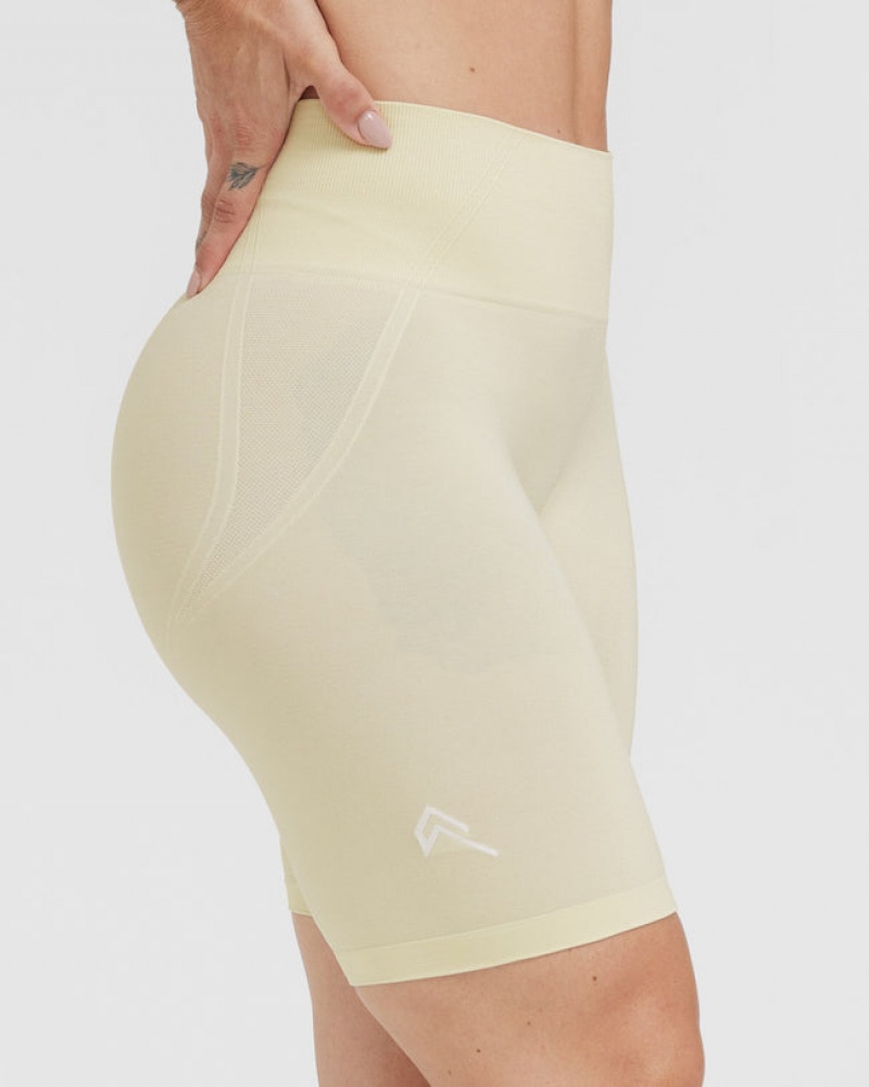 Oner Active Effortless Seamless Cycling Kurze Hose Hellgelb | HUJADPE-19