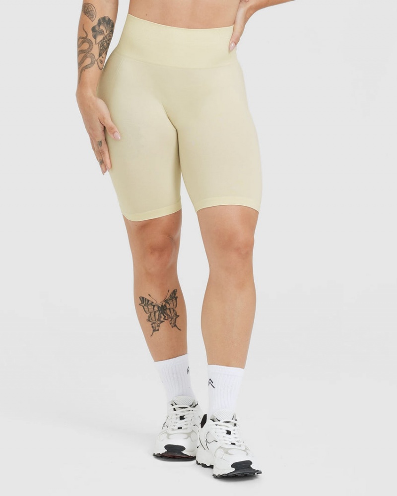 Oner Active Effortless Seamless Cycling Kurze Hose Hellgelb | HUJADPE-19