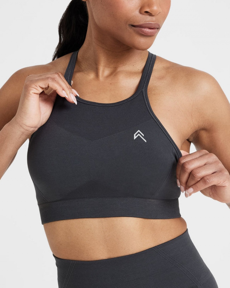 Oner Active Effortless Seamless High Neck Bralette Sports Bras Schwarz | RHXFJYN-59