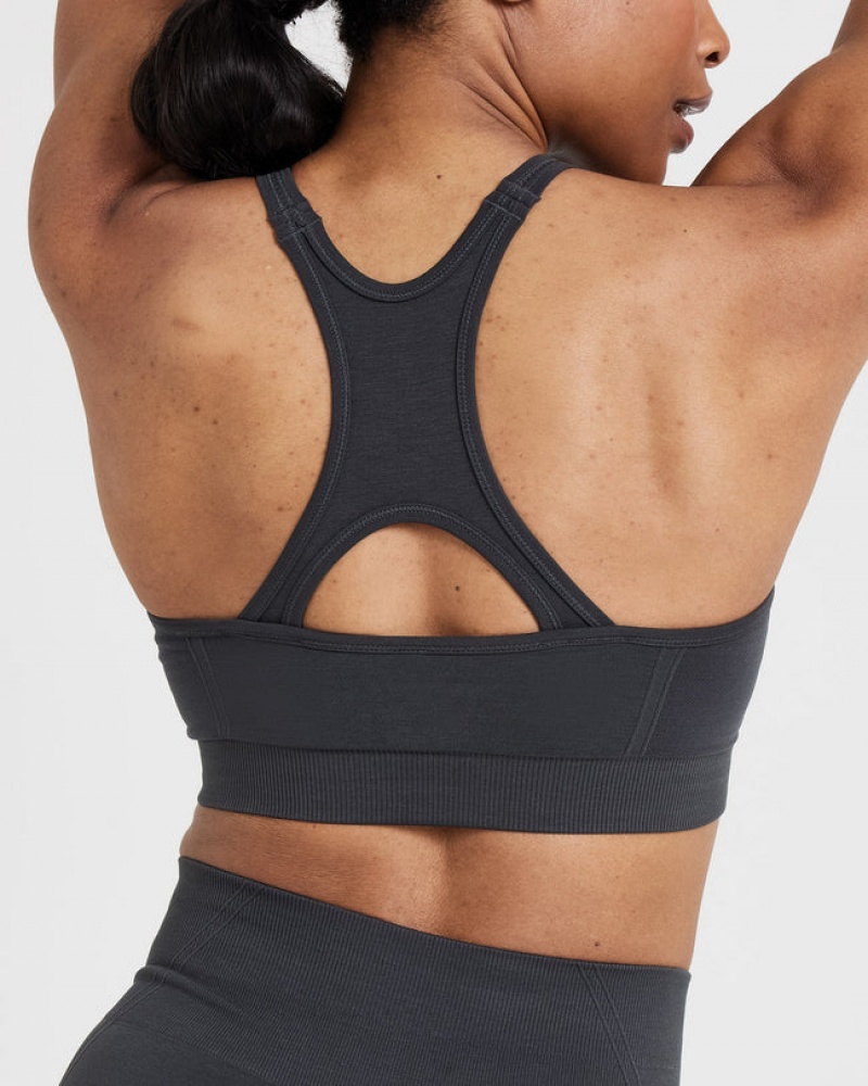 Oner Active Effortless Seamless High Neck Bralette Sports Bras Schwarz | RHXFJYN-59