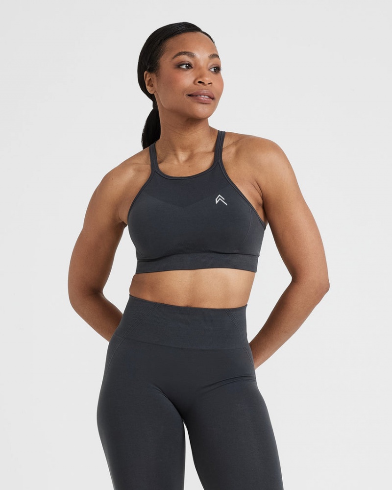 Oner Active Effortless Seamless High Neck Bralette Sports Bras Schwarz | RHXFJYN-59