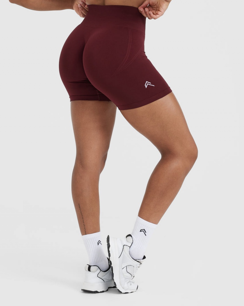 Oner Active Effortless Seamless Kurze Hose Bordeaux | FBURJGO-83