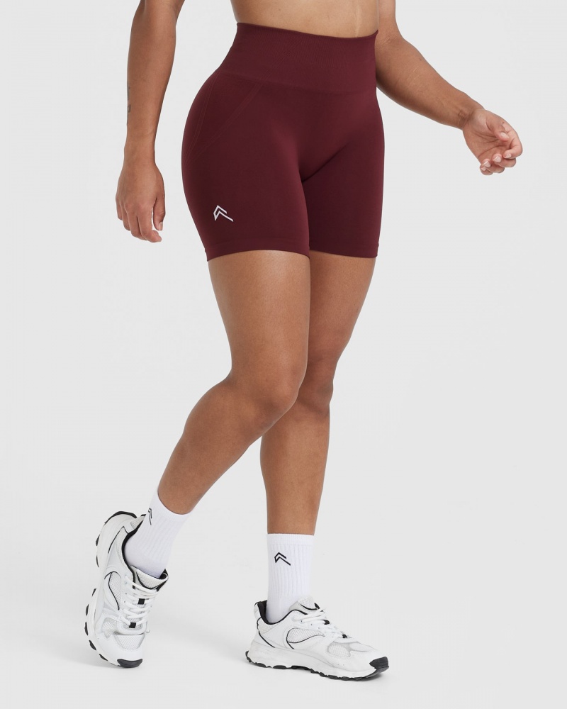 Oner Active Effortless Seamless Kurze Hose Bordeaux | FBURJGO-83