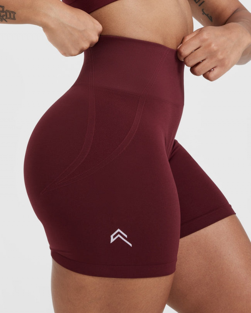 Oner Active Effortless Seamless Kurze Hose Bordeaux | FBURJGO-83