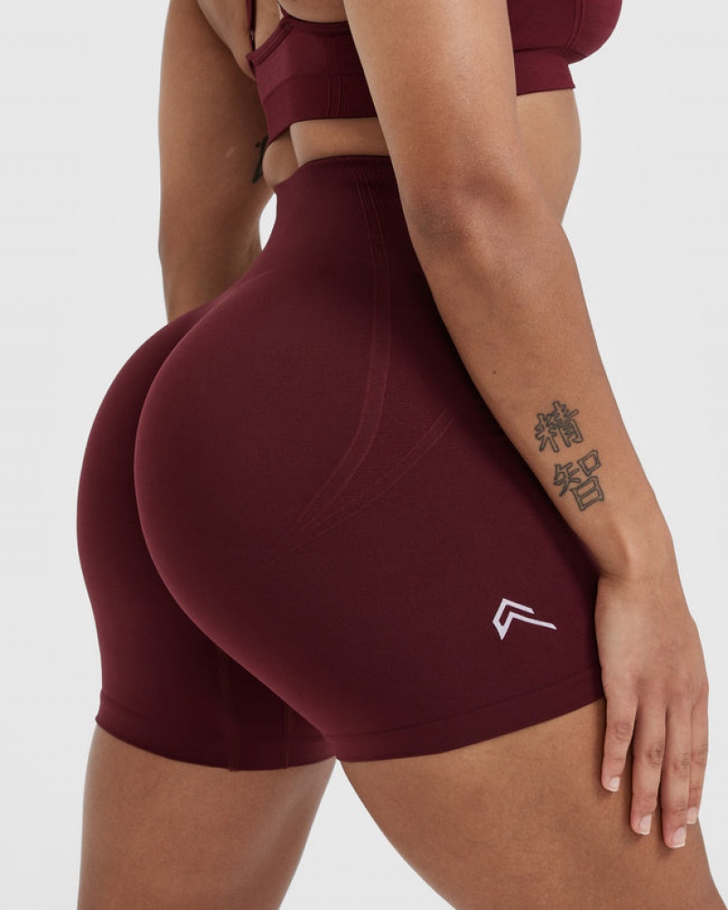 Oner Active Effortless Seamless Kurze Hose Bordeaux | FBURJGO-83