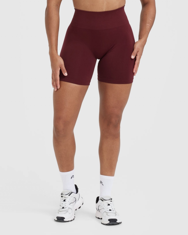 Oner Active Effortless Seamless Kurze Hose Bordeaux | FBURJGO-83