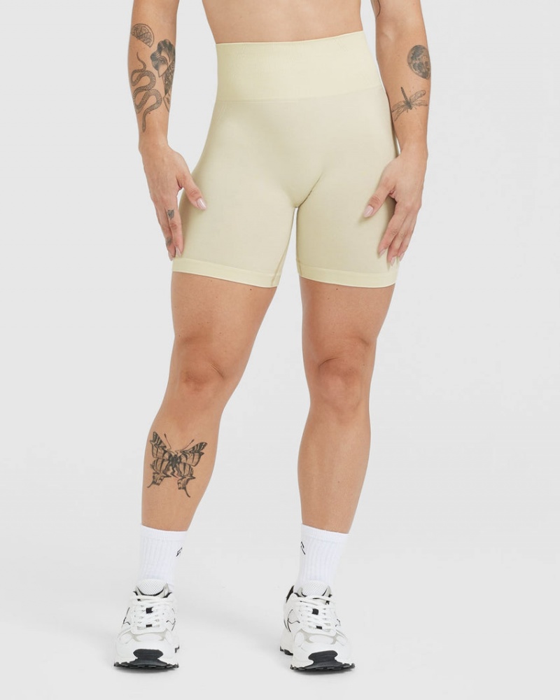 Oner Active Effortless Seamless Kurze Hose Hellgelb | LYHDMEA-35