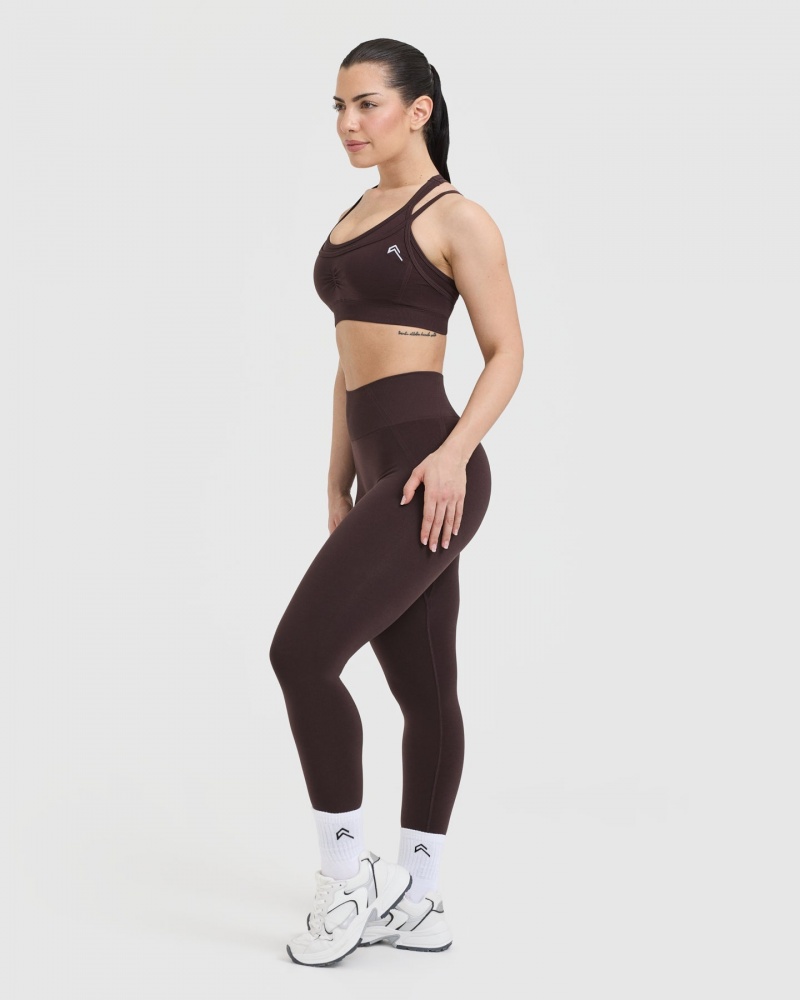 Oner Active Effortless Seamless Layered Sports Bras Lila Braun | SQZBIXJ-90