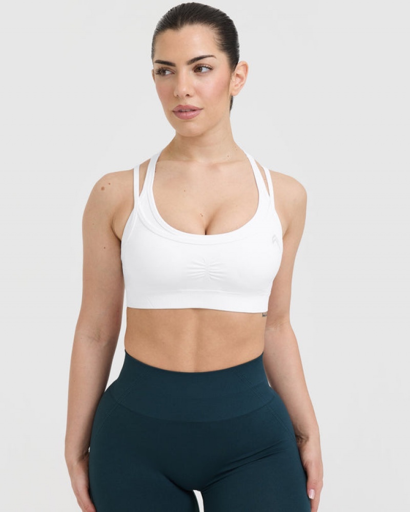 Oner Active Effortless Seamless Layered Sports Bras Weiß | LVOXWCZ-06