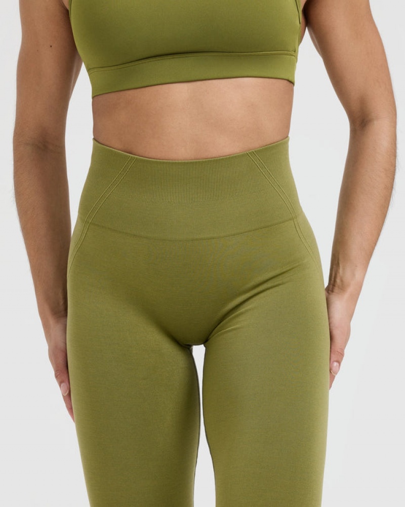 Oner Active Effortless Seamless Leggings Olivgrün Grün | BSPHDMQ-46