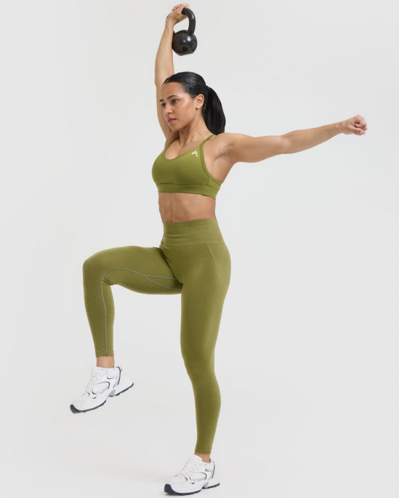 Oner Active Effortless Seamless Leggings Olivgrün Grün | BSPHDMQ-46