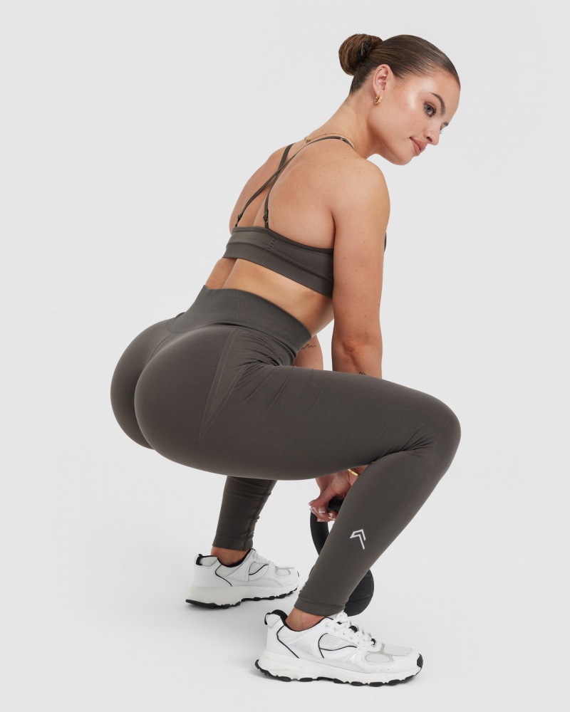 Oner Active Effortless Seamless Leggings Tiefesgrau Braun | DFZYNWB-74