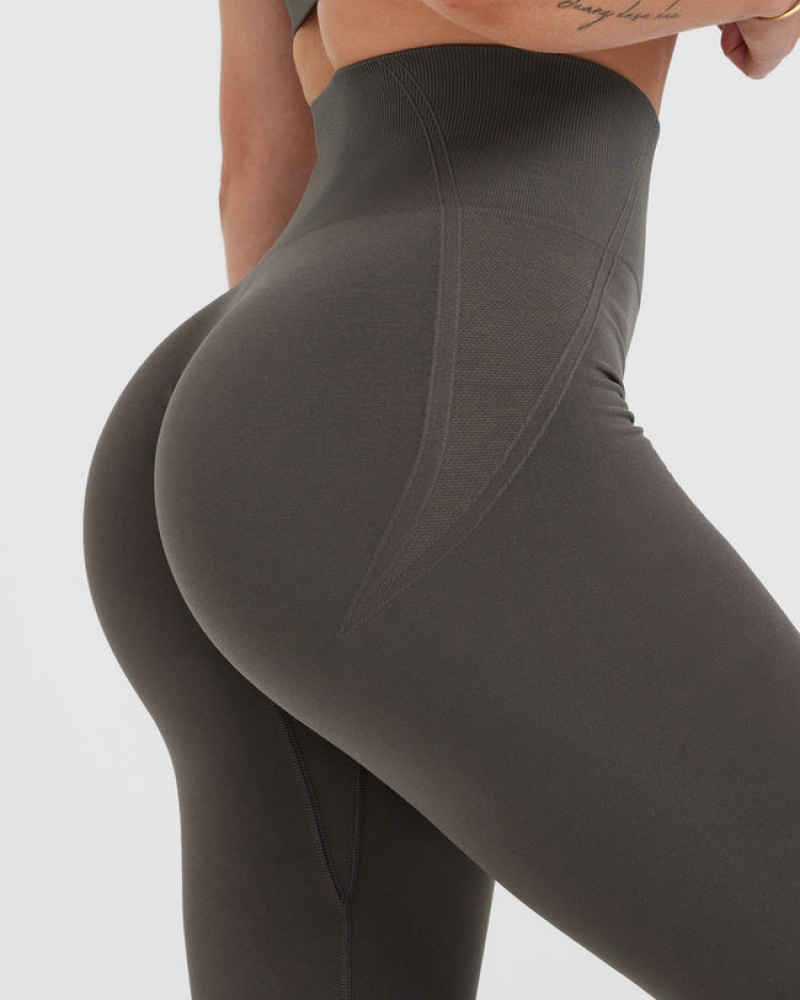 Oner Active Effortless Seamless Leggings Tiefesgrau Braun | DFZYNWB-74