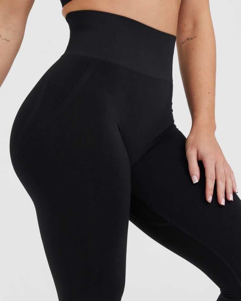 Oner Active Effortless Seamless Leggings Schwarz | QRISMLH-40