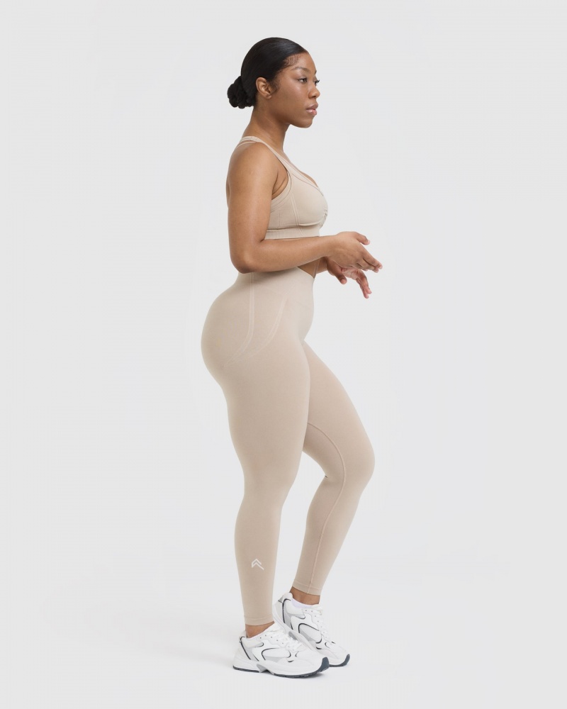 Oner Active Effortless Seamless Leggings Hellbraun | DVCIFBM-34