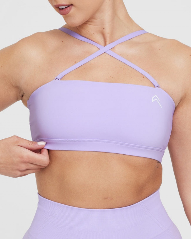 Oner Active Everyday Bandeau Bralette Sports Bras Lila | ISKBZNX-12