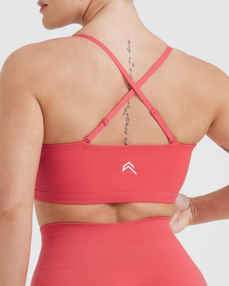 Oner Active Everyday Bandeau Bralette Sports Bras Rot | CTKESPJ-73