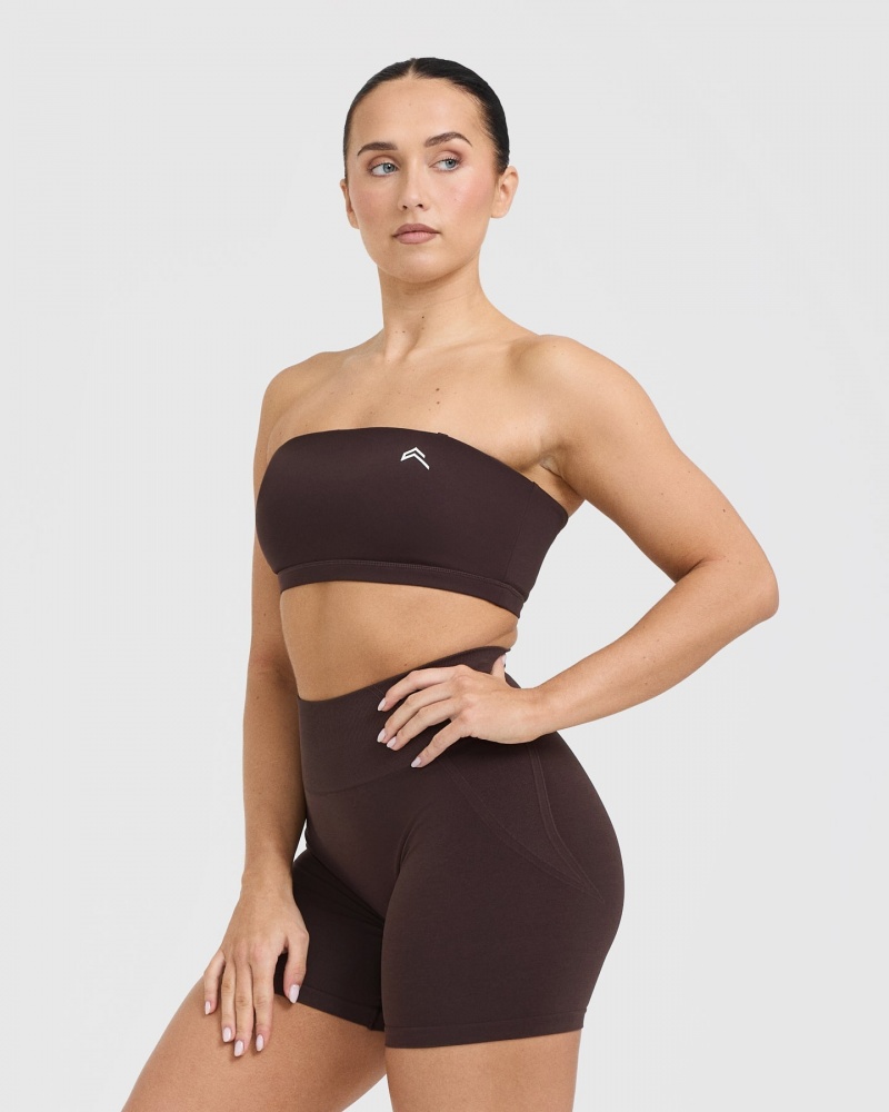 Oner Active Everyday Bandeau Bralette Sports Bras Lila Braun | OYINHFR-60