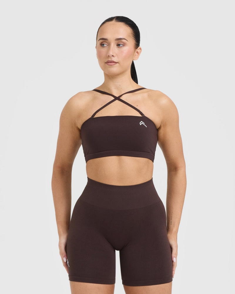 Oner Active Everyday Bandeau Bralette Sports Bras Lila Braun | OYINHFR-60