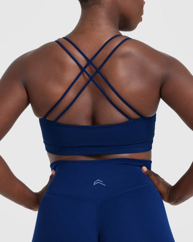 Oner Active Everyday Cross Over Bralette Sports Bras Blau | KTIJUFC-92