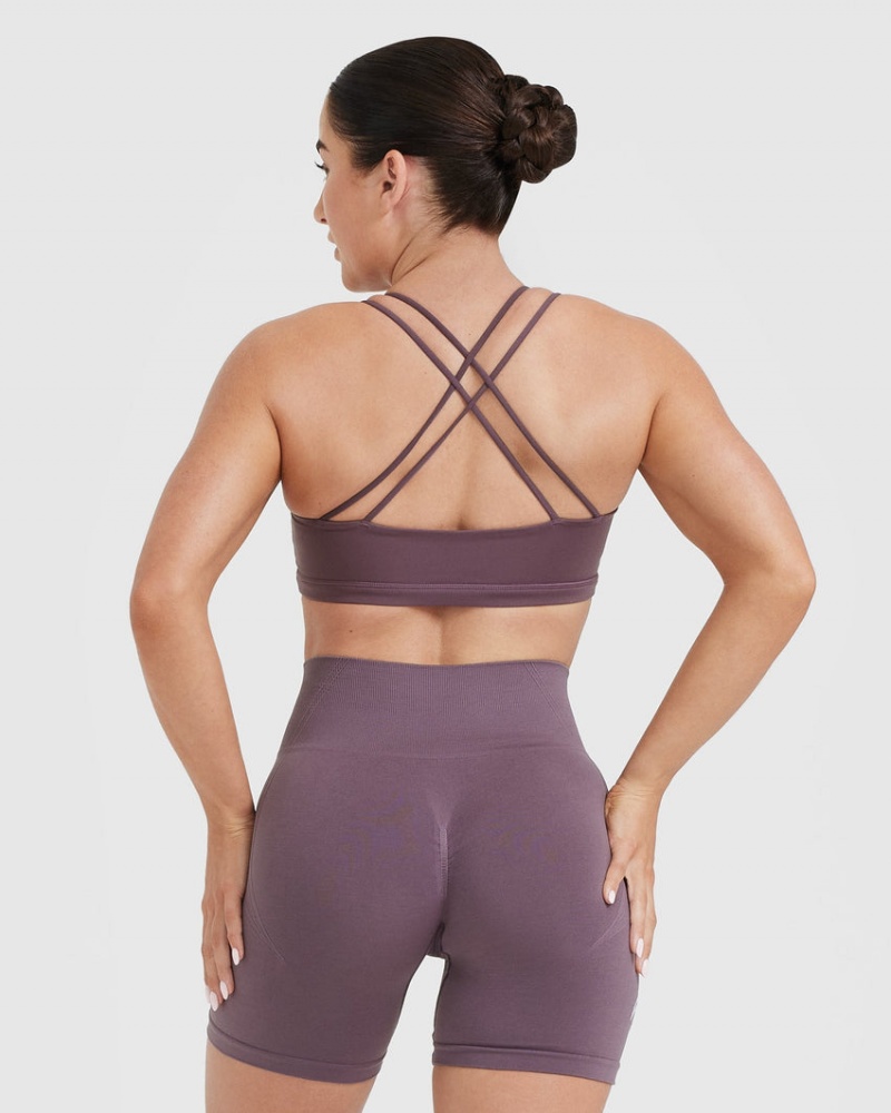 Oner Active Everyday Cross Over Bralette Sports Bras Lila | GYIMSLZ-17