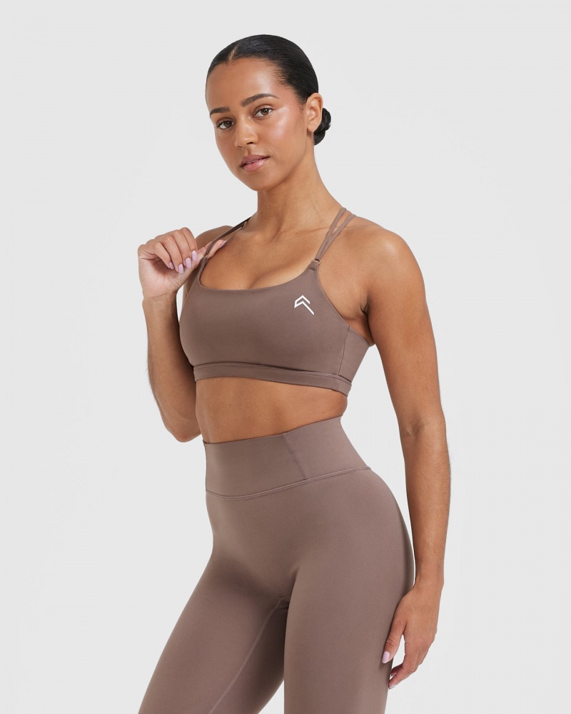 Oner Active Everyday Cross Over Bralette Sports Bras Braun | RMWXJIS-42