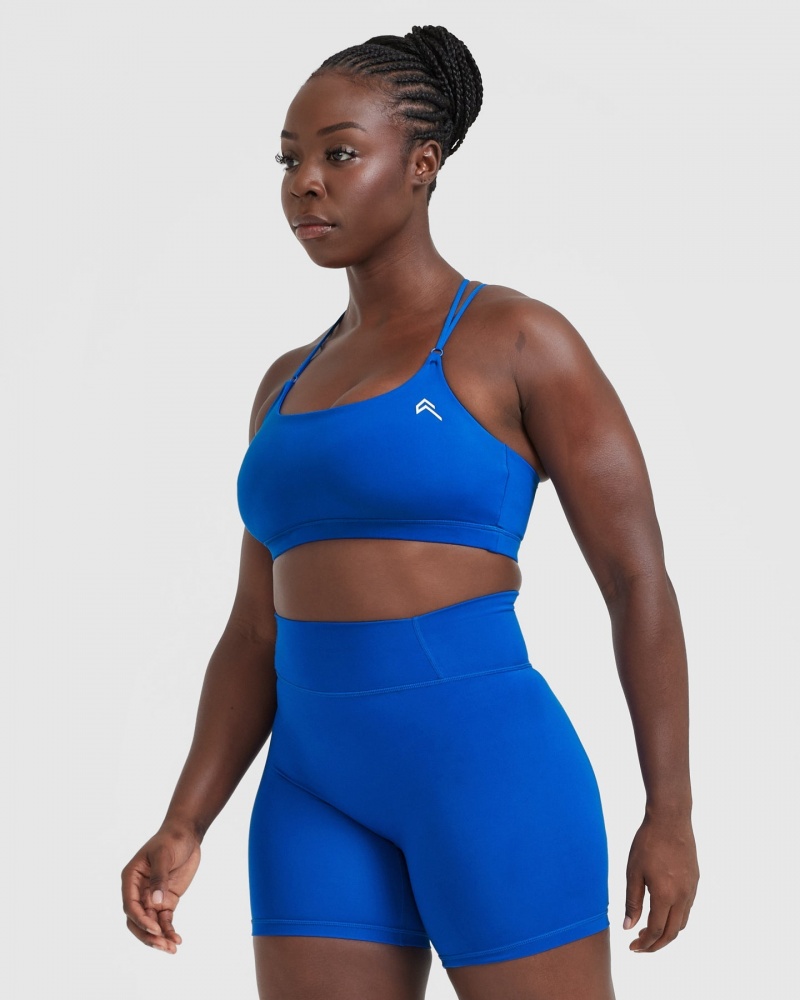 Oner Active Everyday Cross Over Bralette Sports Bras Tiefesblau | BFHLRIS-58