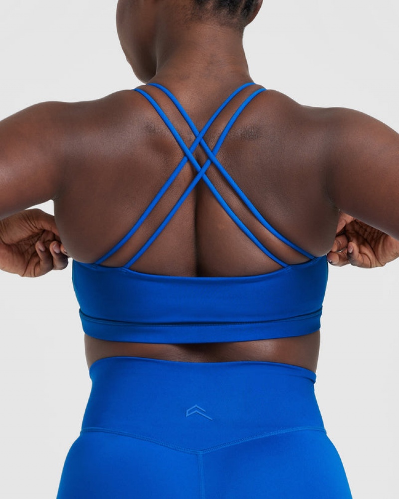 Oner Active Everyday Cross Over Bralette Sports Bras Tiefesblau | BFHLRIS-58