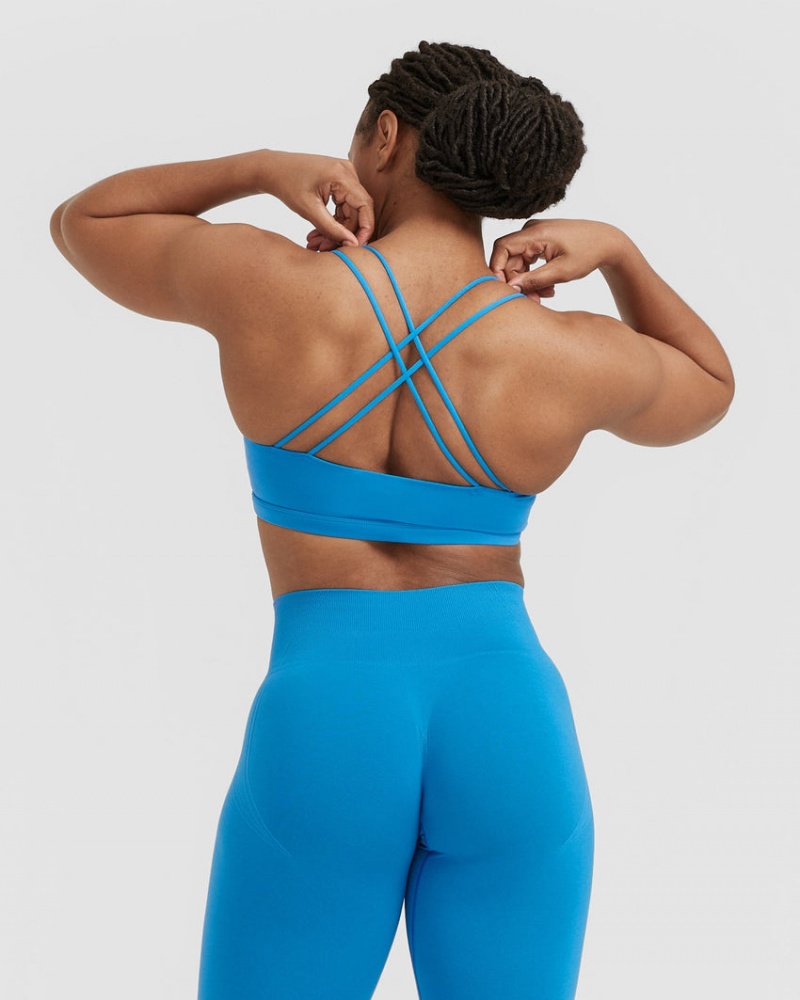 Oner Active Everyday Cross Over Bralette Sports Bras Blau | KCDWLPO-62