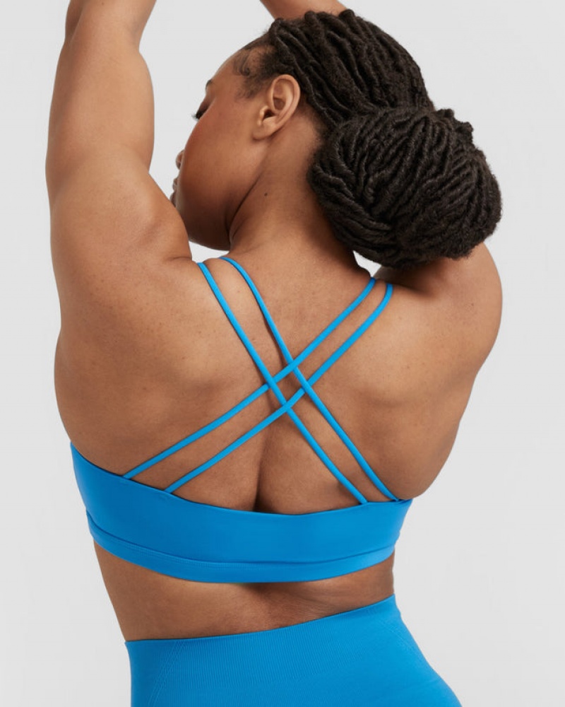 Oner Active Everyday Cross Over Bralette Sports Bras Blau | KCDWLPO-62