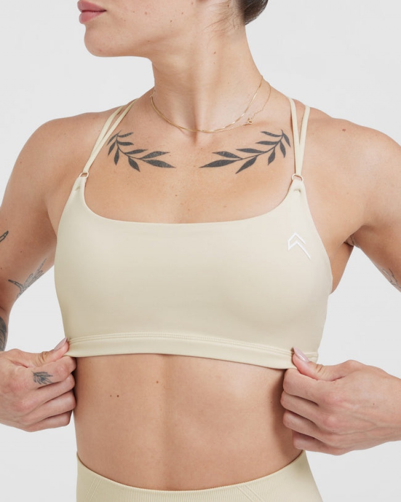 Oner Active Everyday Cross Over Bralette Sports Bras Hellgelb | EJPFQNG-62