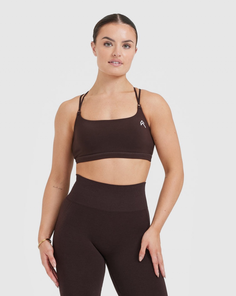 Oner Active Everyday Cross Over Bralette Sports Bras Dunkelgrau | YQWNHDR-97