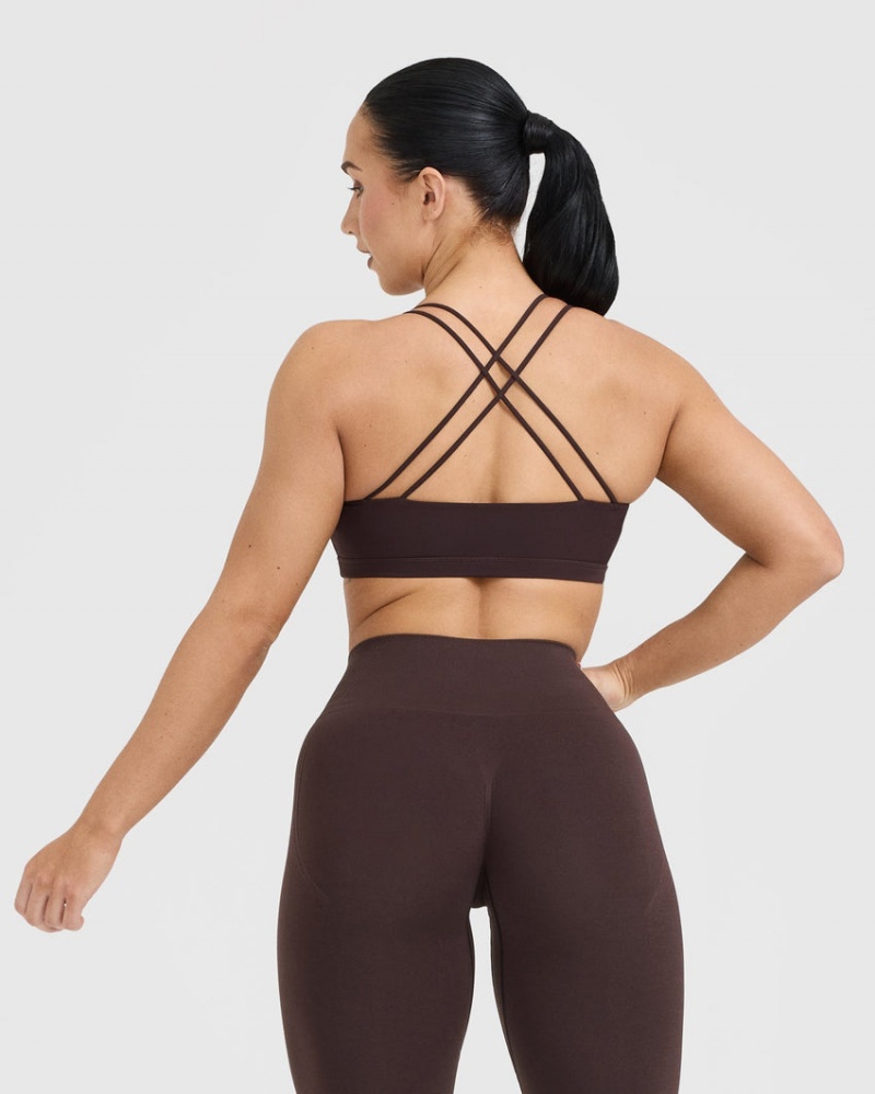 Oner Active Everyday Cross Over Bralette Sports Bras Lila Braun | YLDJUXS-43