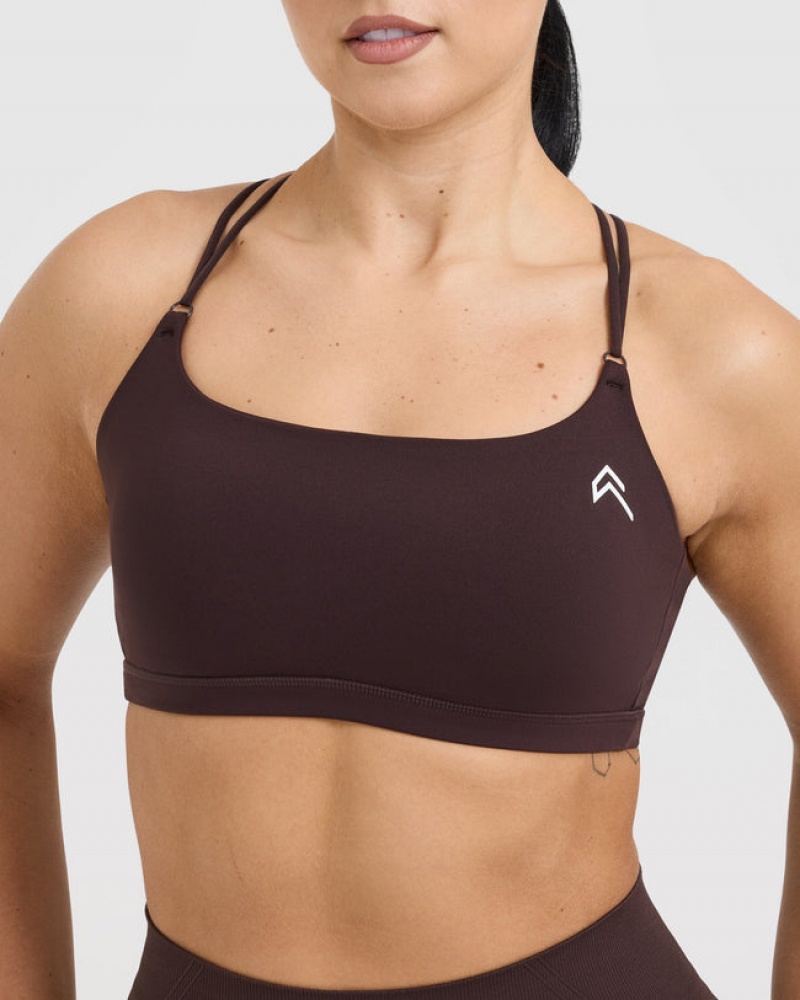 Oner Active Everyday Cross Over Bralette Sports Bras Lila Braun | YLDJUXS-43