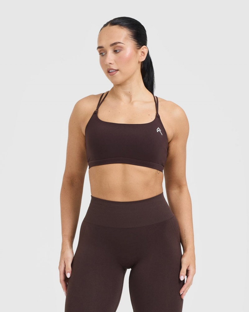 Oner Active Everyday Cross Over Bralette Sports Bras Lila Braun | YLDJUXS-43