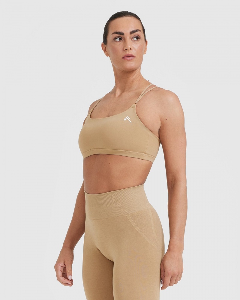 Oner Active Everyday Cross Over Bralette Sports Bras Braun | IRFOMLX-12