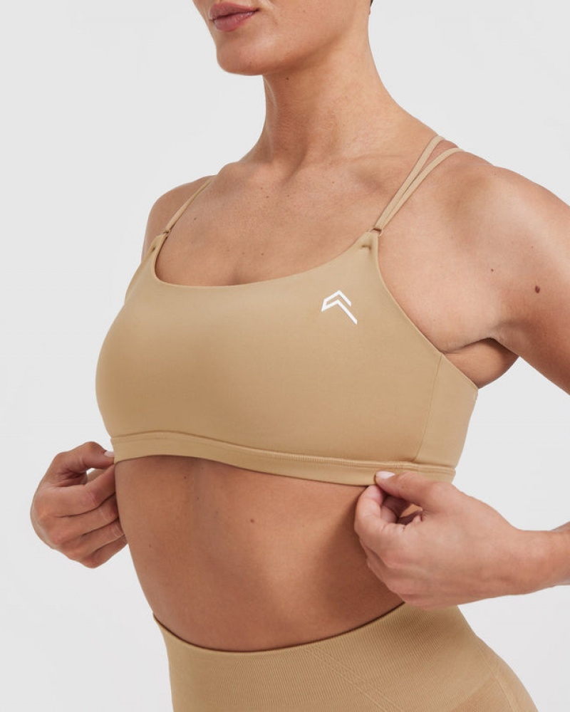 Oner Active Everyday Cross Over Bralette Sports Bras Braun | IRFOMLX-12