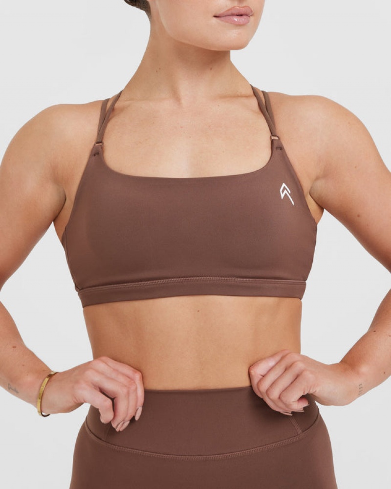 Oner Active Everyday Cross Over Bralette Sports Bras Braun | DGEMLFB-21