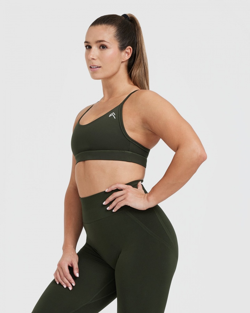 Oner Active Everyday Sports Bras Khaki | XROJYFU-04