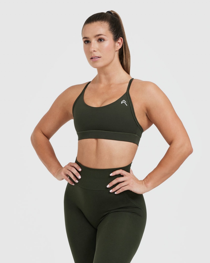 Oner Active Everyday Sports Bras Khaki | XROJYFU-04