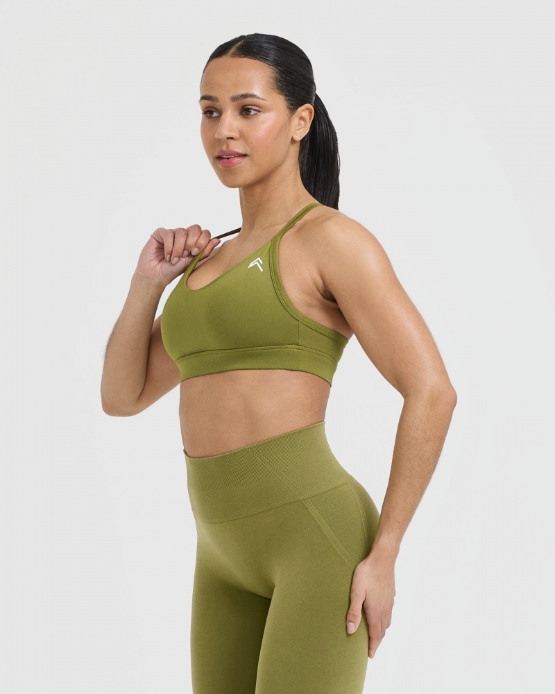 Oner Active Everyday Sports Bras Olivgrün Grün | HJDWXQK-72