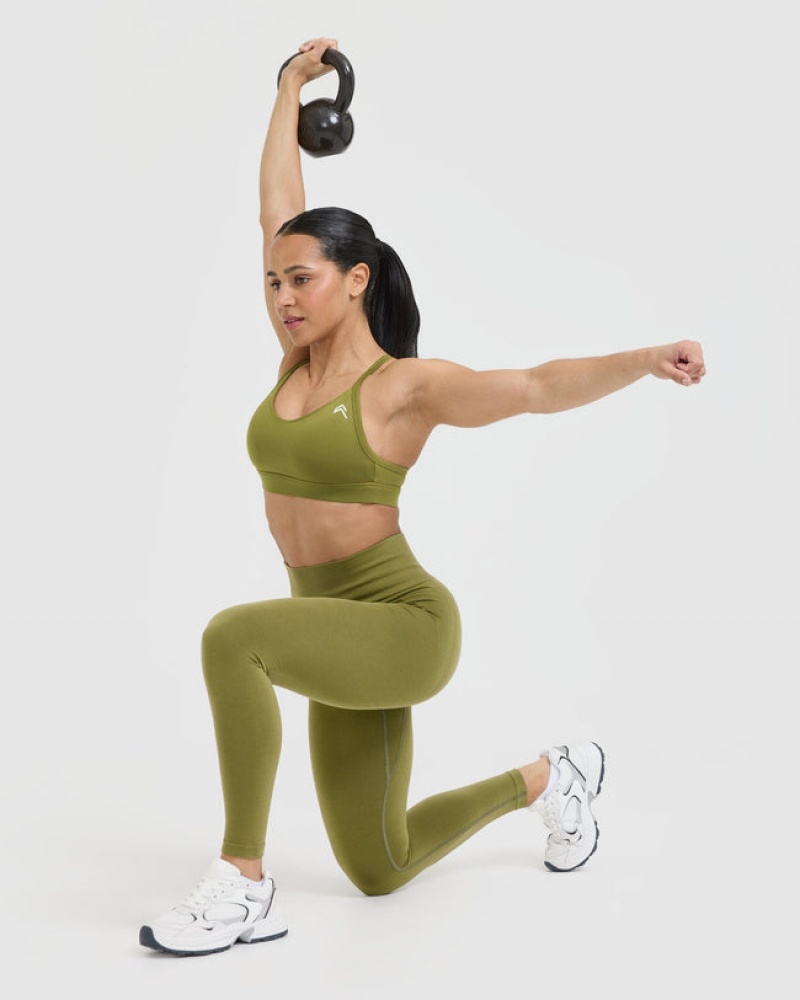 Oner Active Everyday Sports Bras Olivgrün Grün | HJDWXQK-72