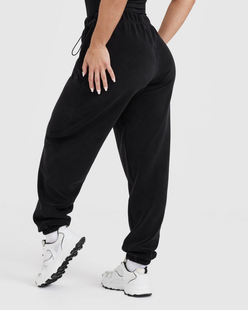 Oner Active Fleece Oversized Jogginghose Schwarz | XLEUMYF-84