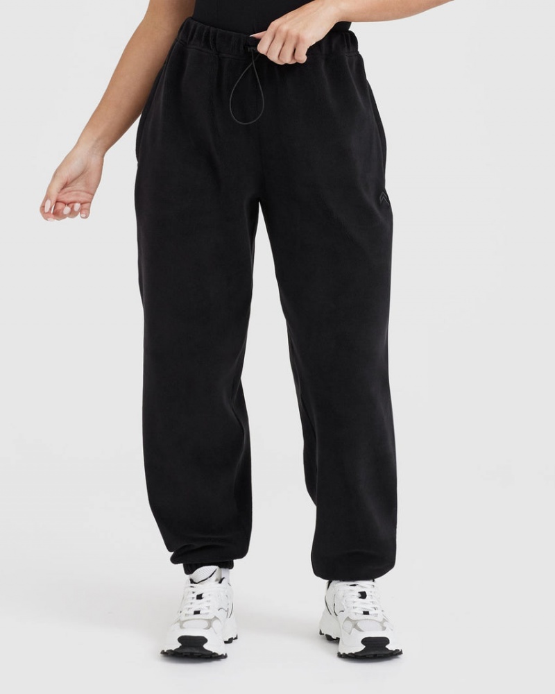 Oner Active Fleece Oversized Jogginghose Schwarz | XLEUMYF-84