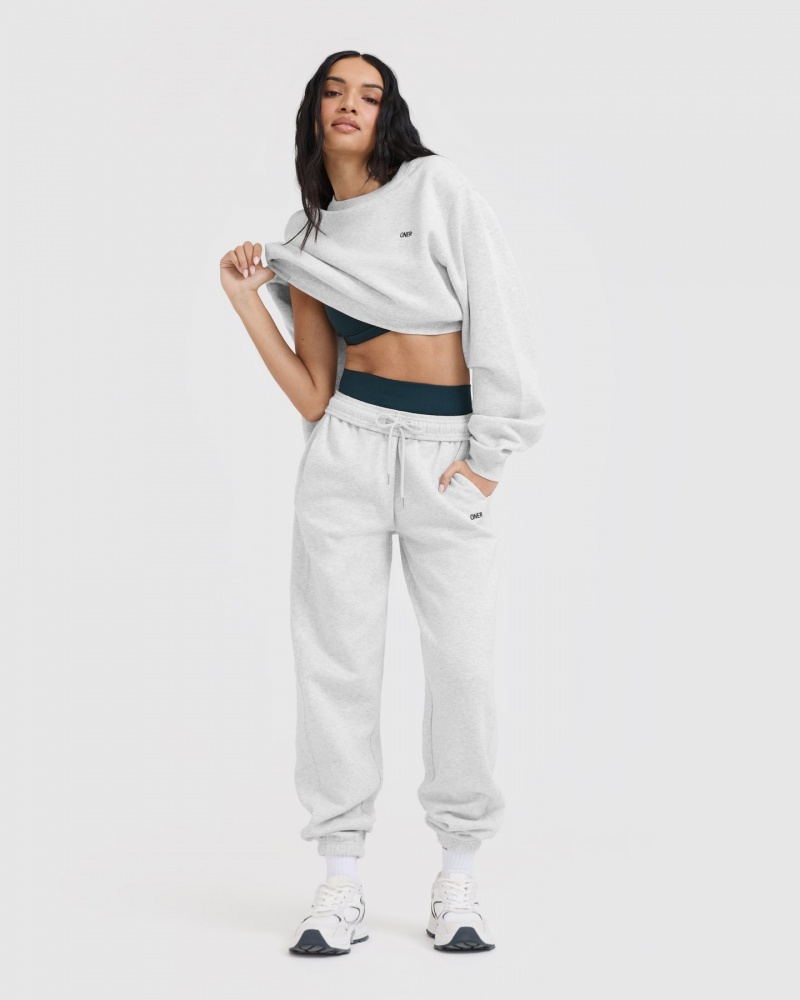 Oner Active Foundations Crop Sweatshirts Hellgrau | HUYSMEW-59