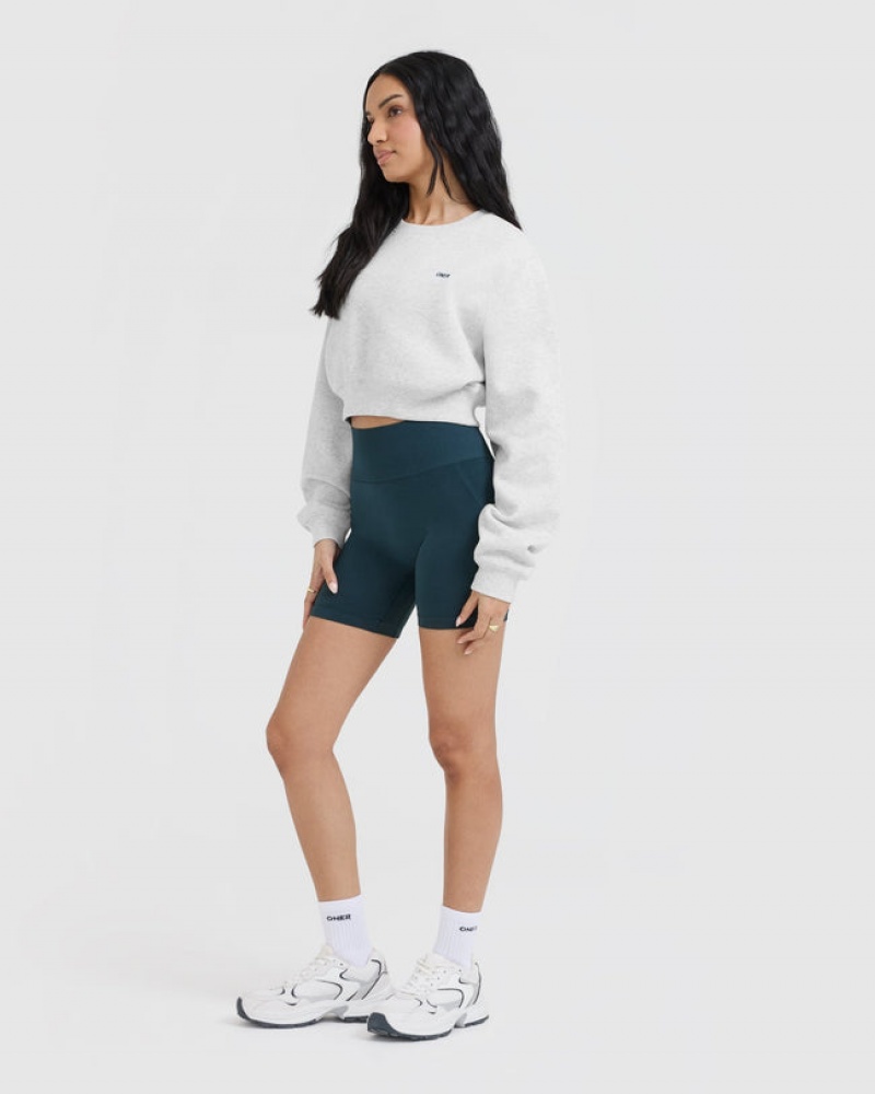 Oner Active Foundations Crop Sweatshirts Hellgrau | HUYSMEW-59