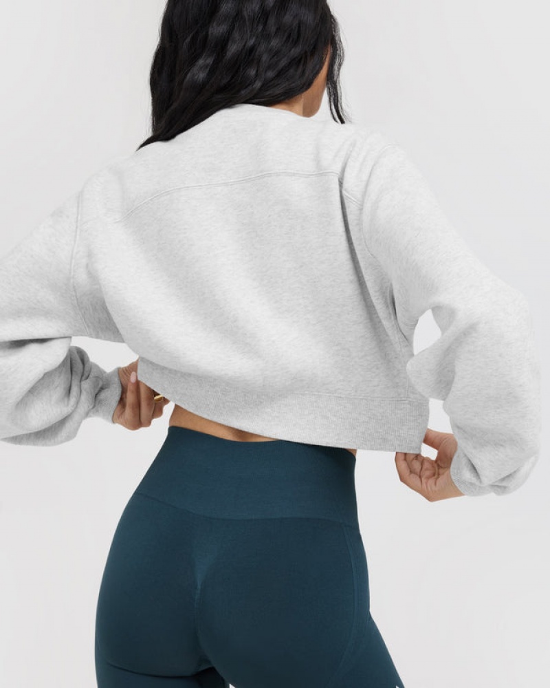 Oner Active Foundations Crop Sweatshirts Hellgrau | HUYSMEW-59